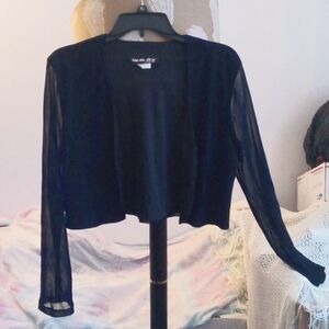 (2 for $15) Long Sleeve Dress Jacket, black and blue.